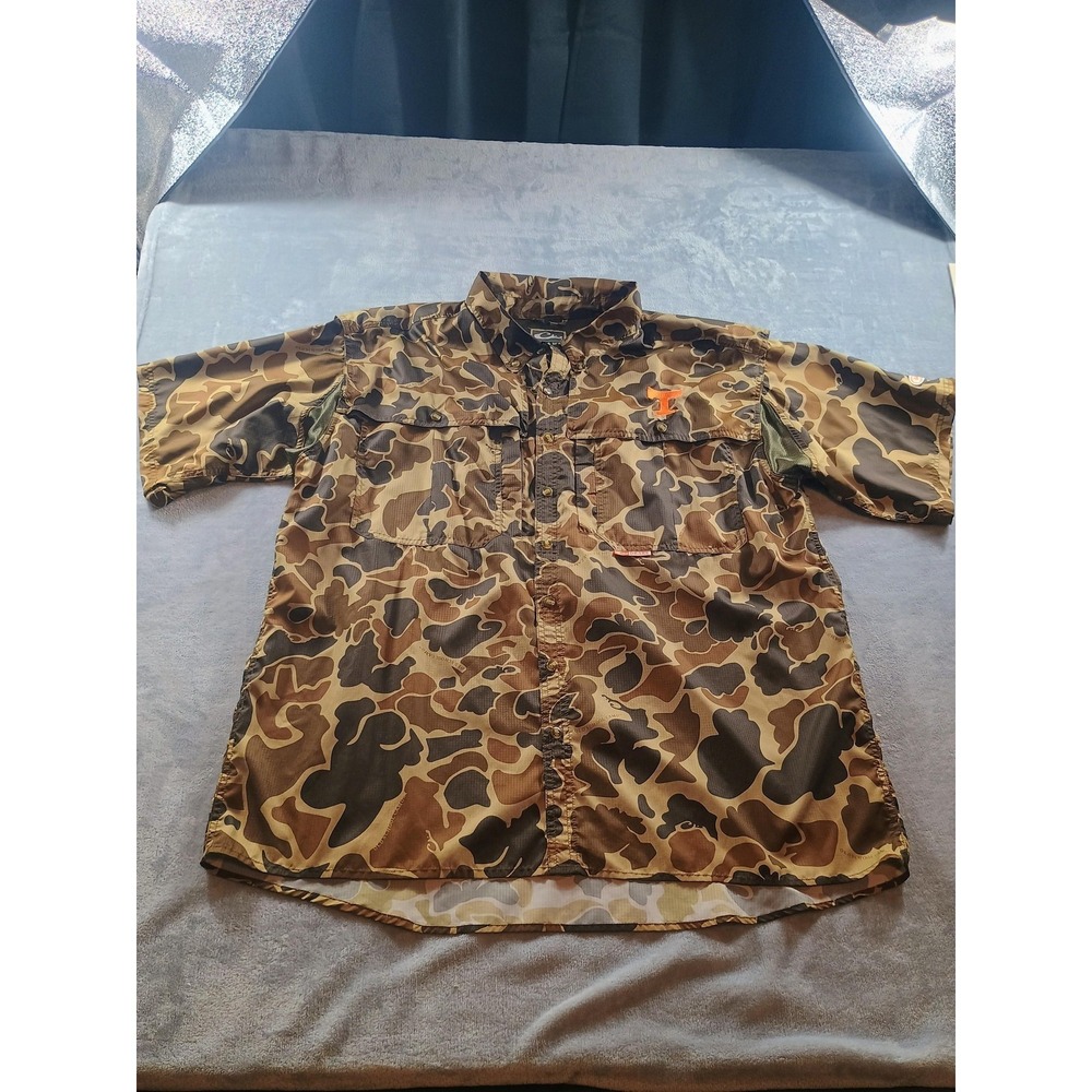 Tennessee Volunteers Shirt Mens 2XL Camo NCAA Football Drake Button Up
